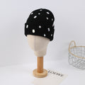 Rhinestone Cuffed Knit Beanie - DippedShop Wholesale - #9747
