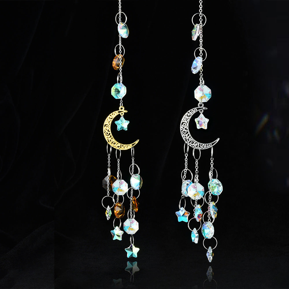 Star Moon Suncatcher Chain - DippedShop Wholesale - #5395