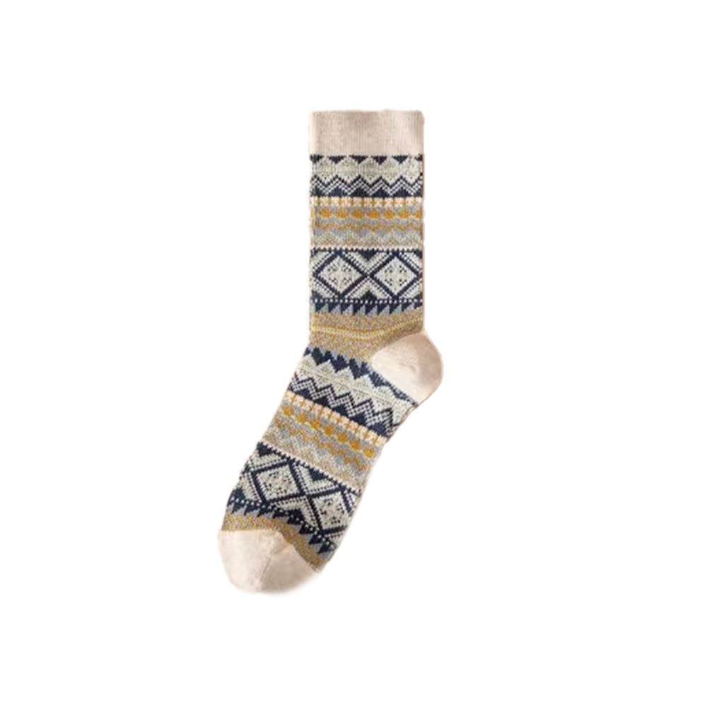 Retro Ethnic Style Warm Cotton Crew Socks 6W8FSO525