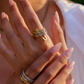 Multi-Layer Rhinestone Stackable Ring - DippedShop Wholesale - #9363