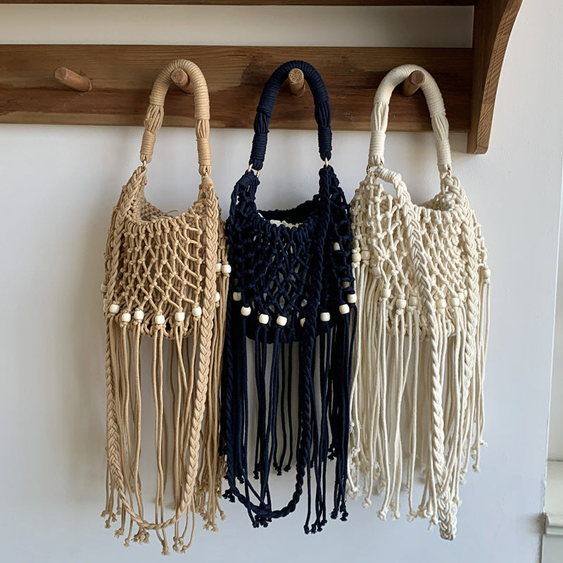 Boho-Style Hollow Out Tassel Handbag MK2BK6W10BBG09