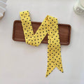 Retro Polka Dots Narrow Lightweight Silk Scarf MK2BLW6W6NSI62