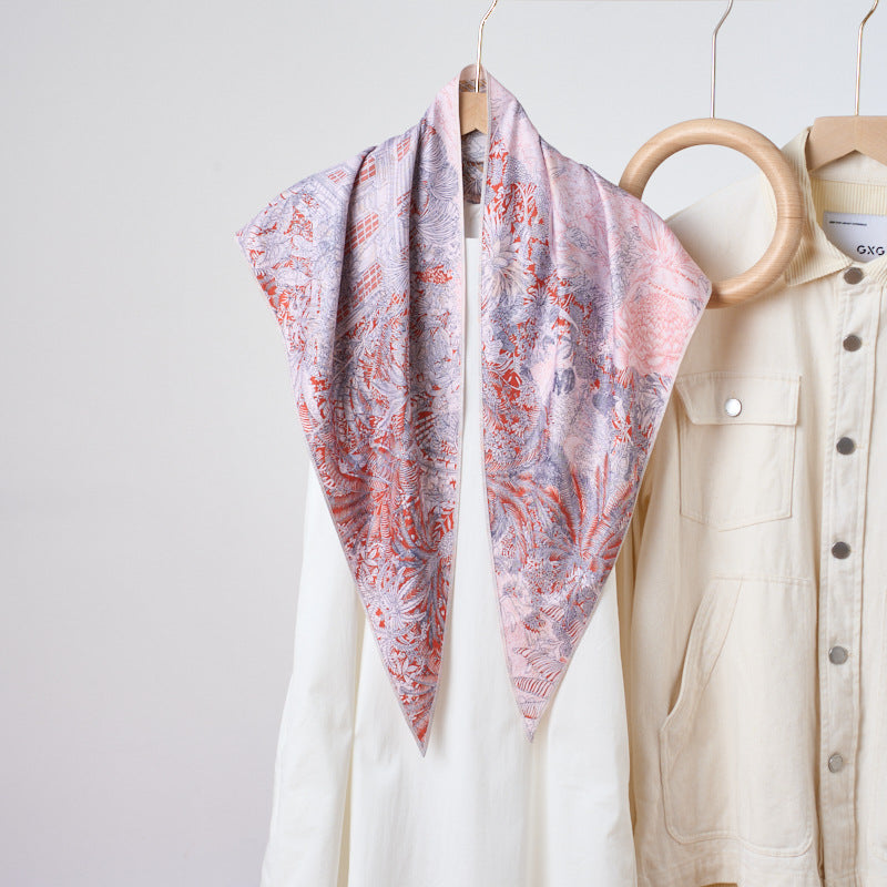 Reversible Flower Scarf - DippedShop Wholesale - #7827