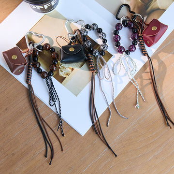 Retro Mini Leather Bag Keychain Bag Charm DP25C768