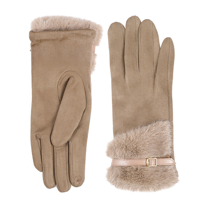 Elegant Suede Touch Screen Thicken Warm Gloves 6W6GLO78