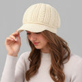 Casual Cable Knit Fleece-Lined Warm Beanie Hat 6W6HAT662