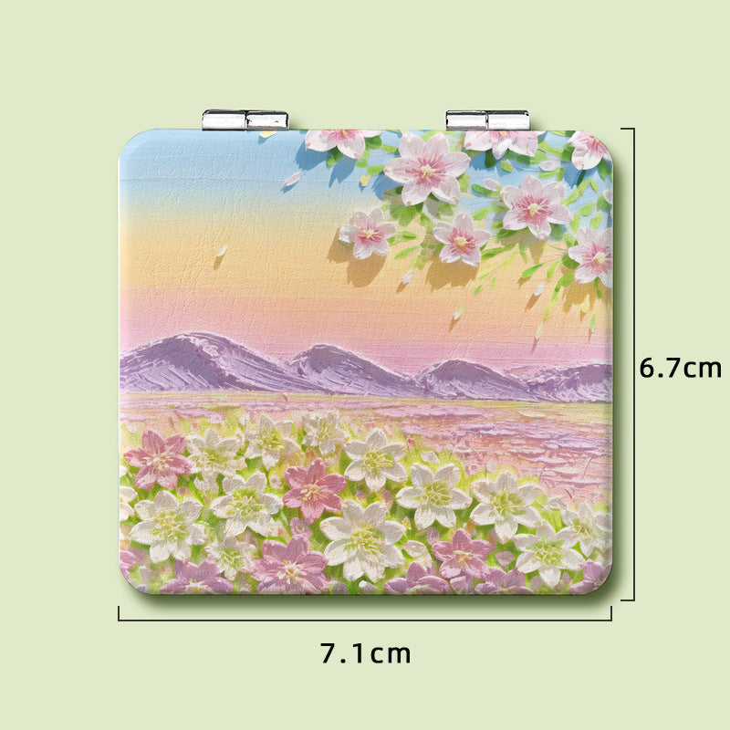 Portable Dual-Sided Makeup Mirror - DippedShop Wholesale - #7539