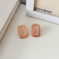 Stylish Hollow Out Rectangle Acrylic Drop Earrings 6W6JER615