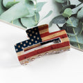 Square Shape Hollow American Flag Hair Clips 8AS6HCP69L