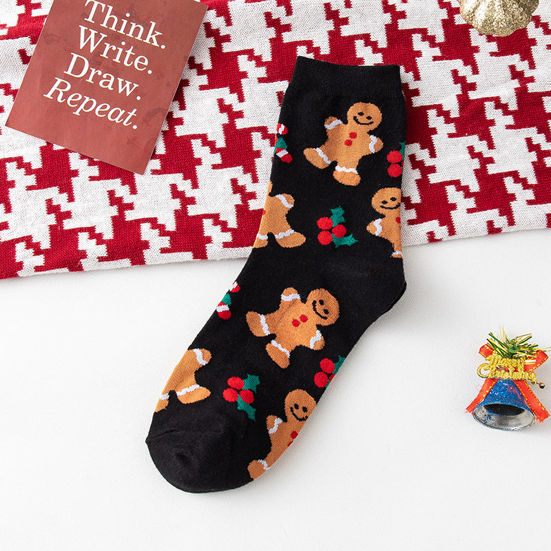 Cute Christmas Pattern Crew Socks 6W8FSO904