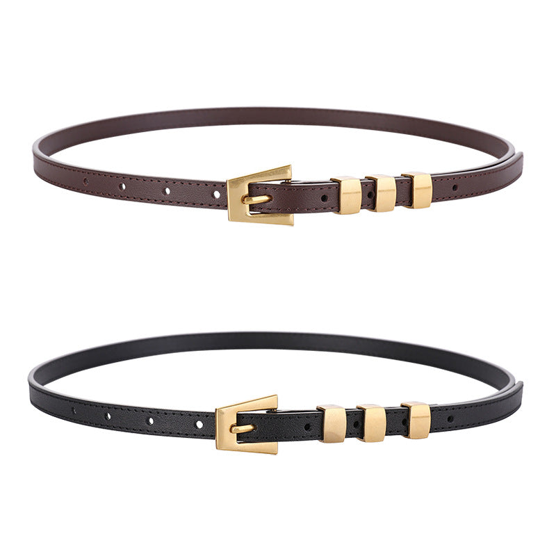 Minimalist Skinny Leather Belt - DippedShop Wholesale - #3827