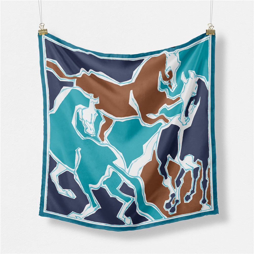 Abstract Silk Square Scarf - DippedShop Wholesale - #3107