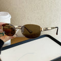 Vintage Oval Metal Frame Polarized Sunglasses MK2PPIM6W6GSG218