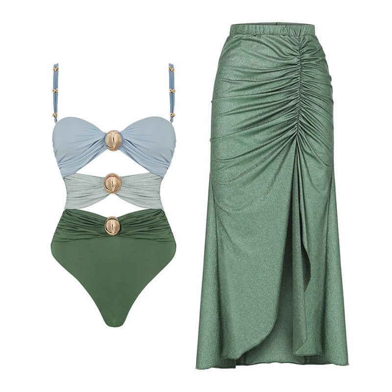 Sexy Hollow Out Swimwear with Cover Dress DPSW1023