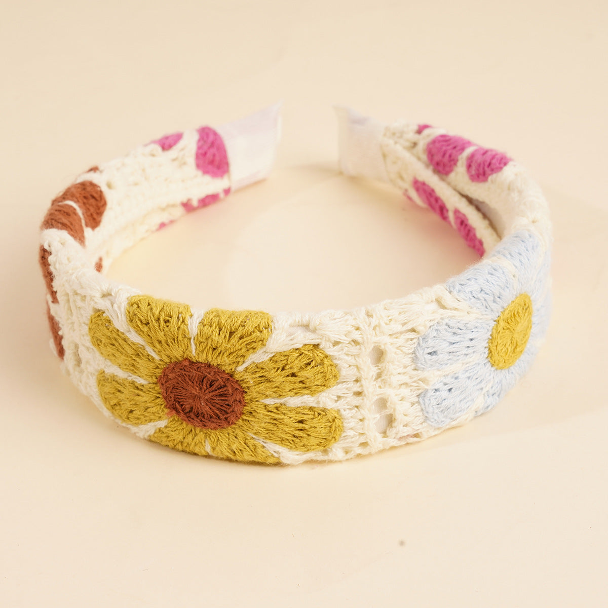 Hippie Floral Knitted Headband - DippedShop Wholesale - #1923