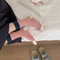 Retro Color Block Cuff Striped Crew Socks 6W8FSO665