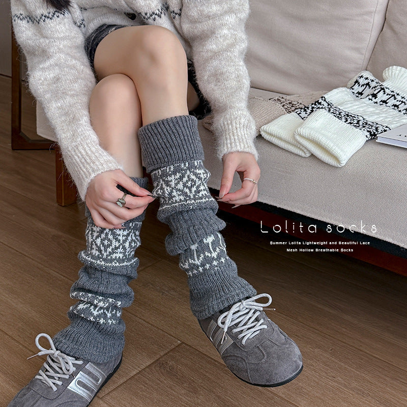 Fair Isle Leg Warmers - DippedShop Wholesale - #1299