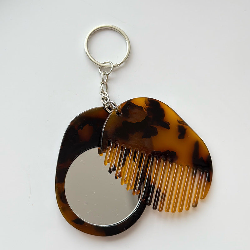 Simple Solid Color Oval Portable Hair Combs MK2BLM6C5CB86