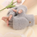 Convertible Fingerless Faux Fur Gloves - DippedShop Wholesale - #0739