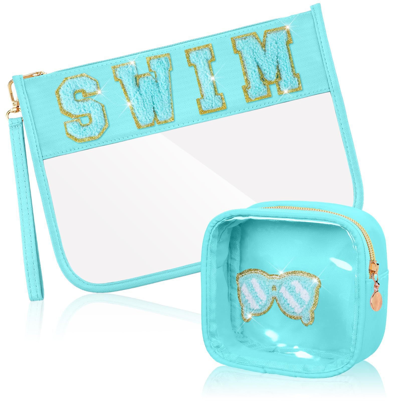 Stylish Transparency Letter Pattern Cosmetic Bag MK2BLW6C5CO20