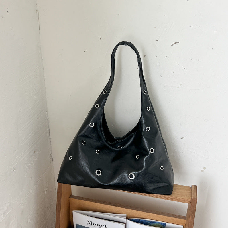 Trendy Punk Metal Grommet Handbag Shoulder Bag 6W10BBG1897