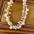 Vintage Gold Plated Pearl Tassel Choker Necklace 6W6JNC960