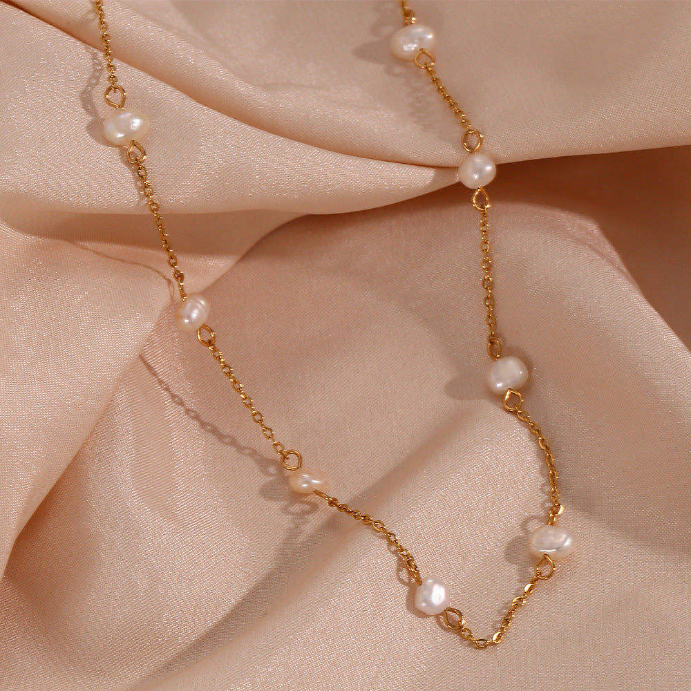 2+ Simple Irregular Pearl Chain Necklaces DPJN2914