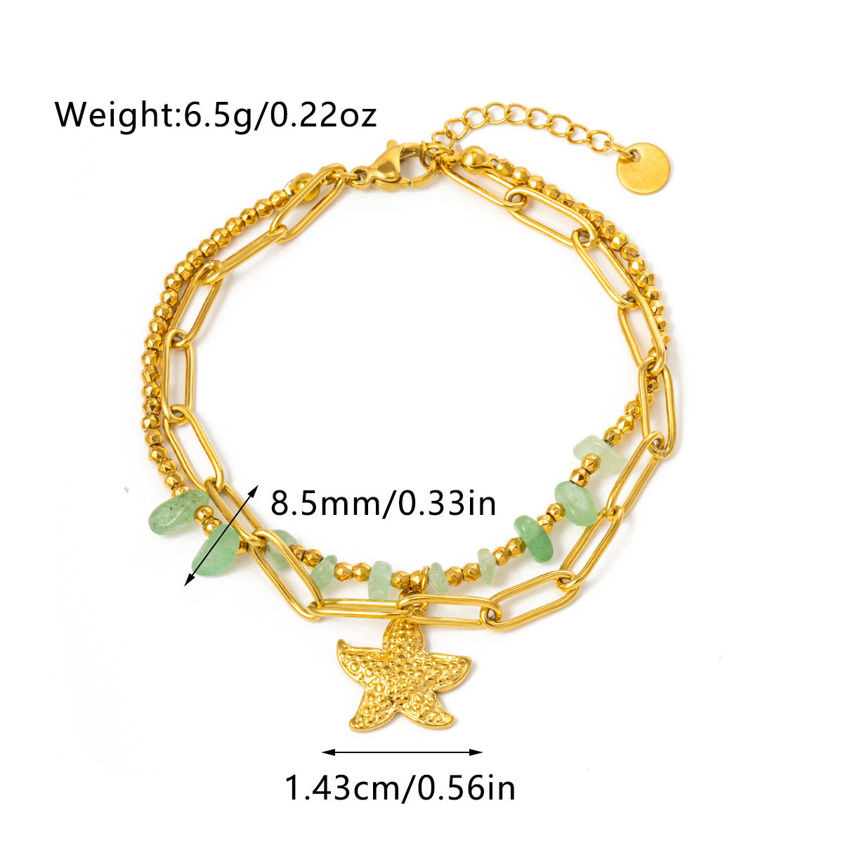 Retro Starfish Shell Charm Lin - DippedShop Wholesale - #1827