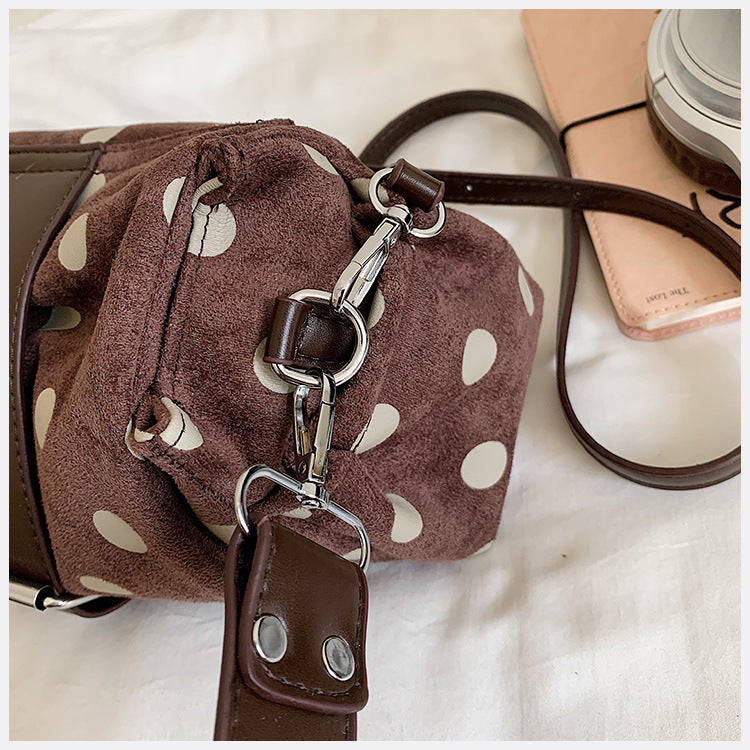 Stylish Polka Dot Canvas Shoulder Bag 6W10BBG1853