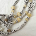 Minimalist Striped Beaded Adjustable Scarf Necklace MK2BW6W6JNC233