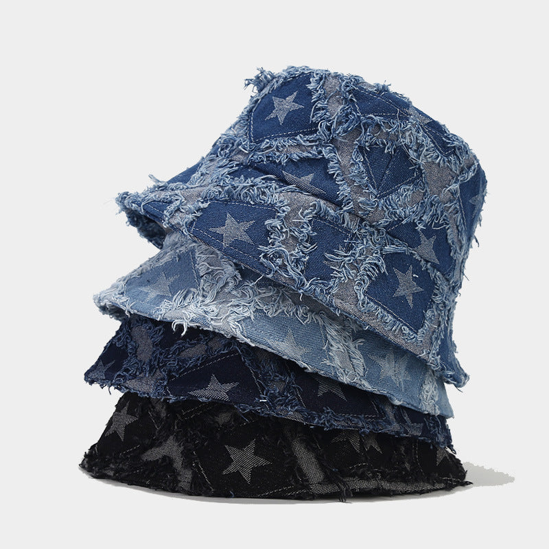 Star Pttern Fringe Edge Foldable Bucket Hat DP25F662