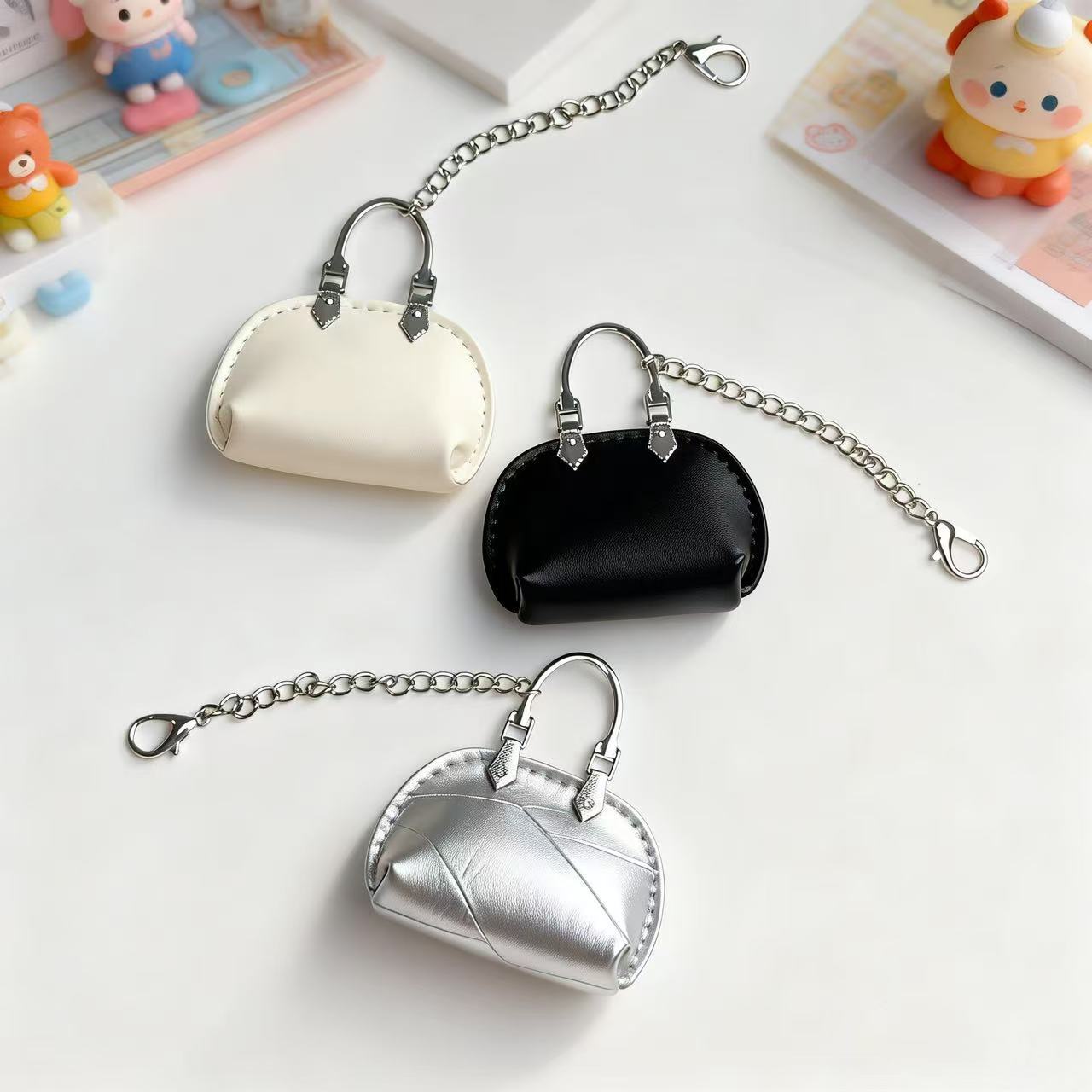 Fashion Solid Color Mini Bag Keychain Bag Charm 6S10BWB100