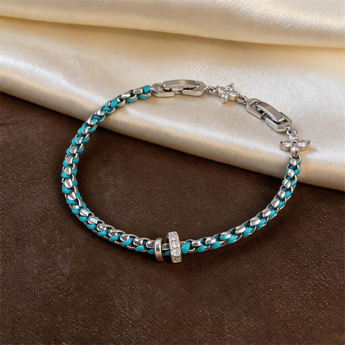 Elegant Gold Plated Enamel Floral Open Bracelet 6W6JBR726
