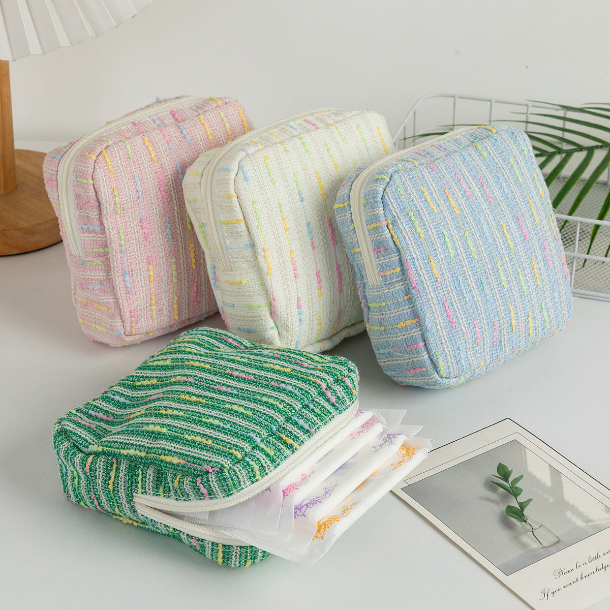 Striped Rainbow Storage Bag - DippedShop Wholesale - #6371