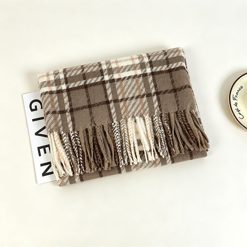 Tartan Plaid Tassel Scarf - DippedShop Wholesale - #6051
