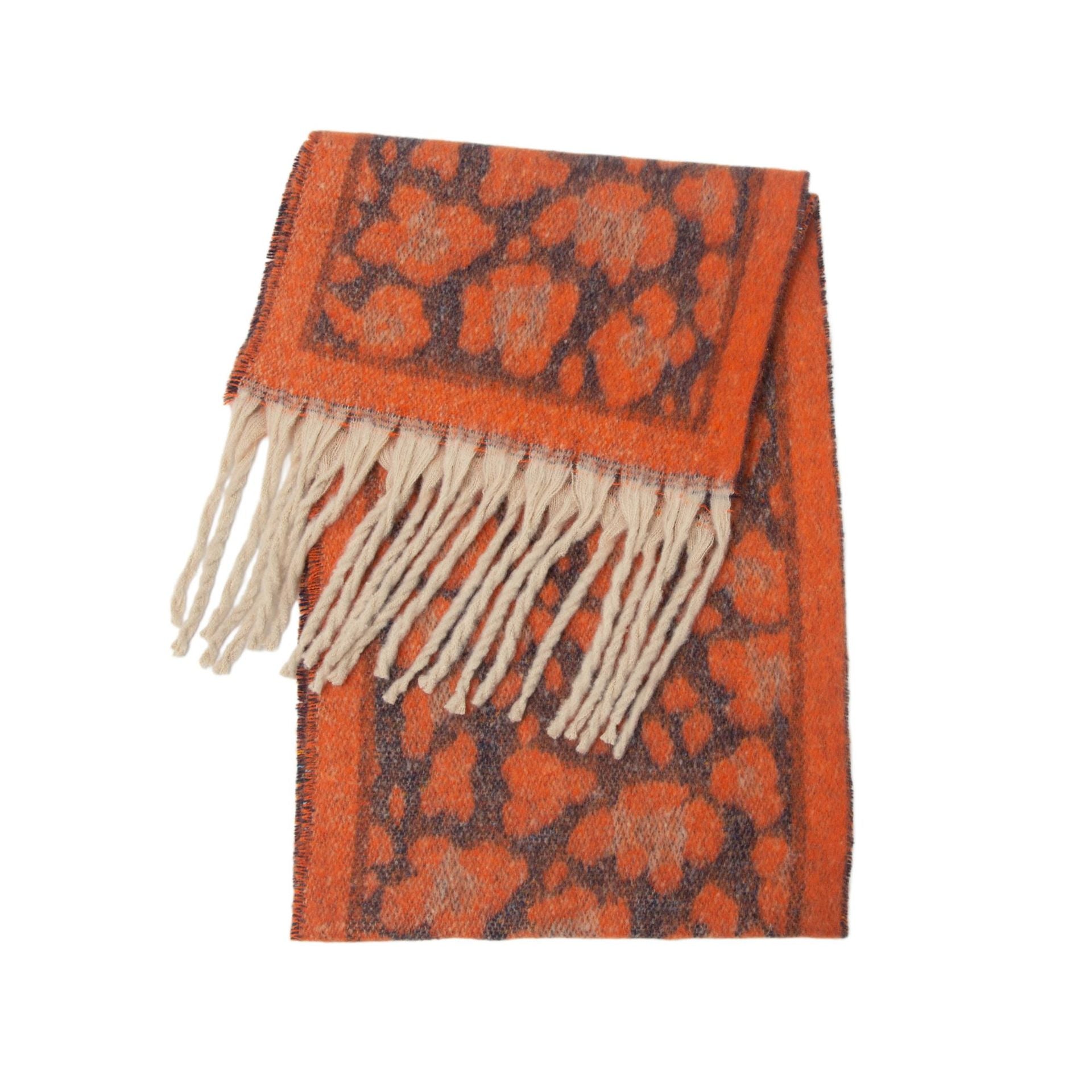 Fringed Leopard Scarf - DippedShop Wholesale - #4659