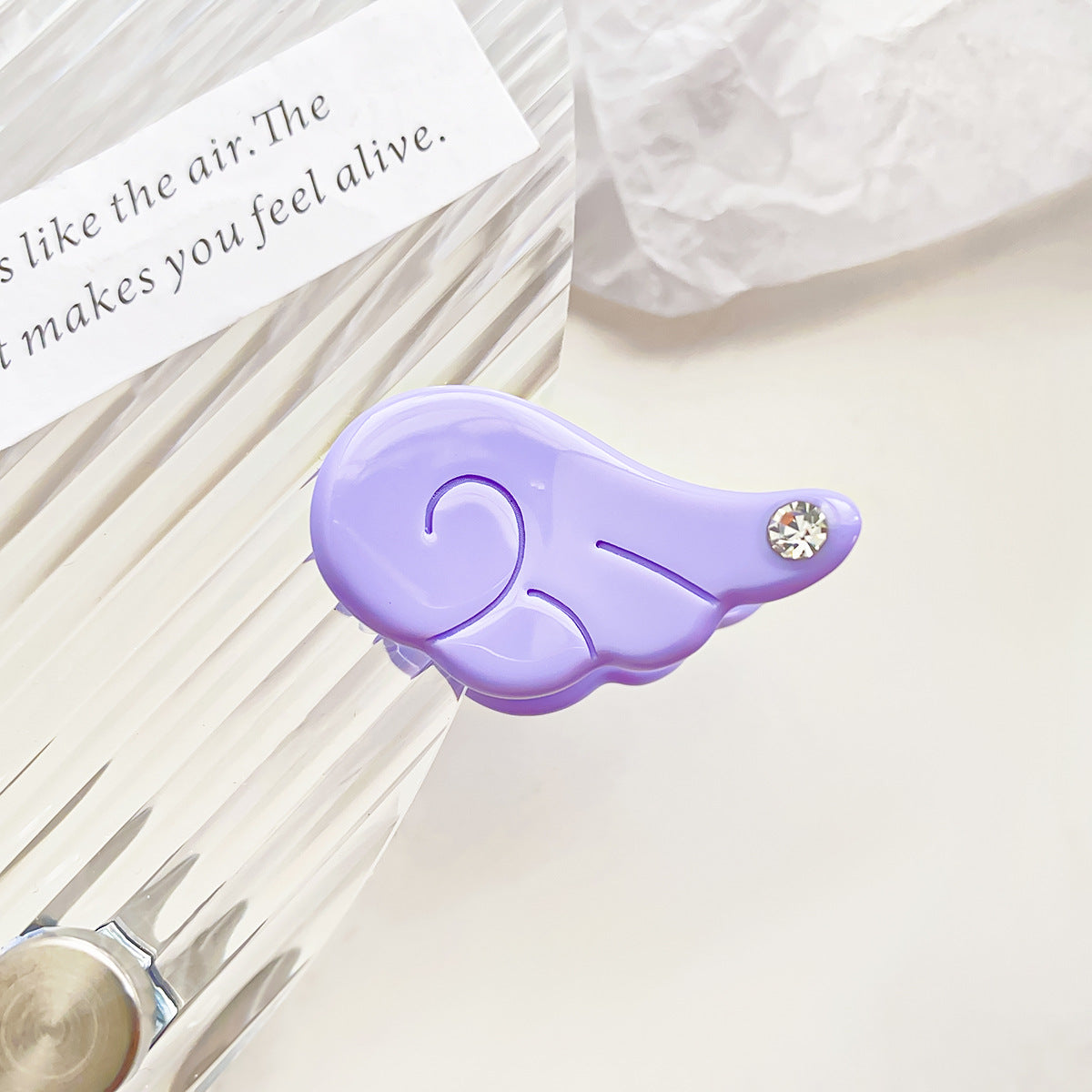 Stylish Angel Wing Acetate Mini Hair Claws 6W6HCP1232