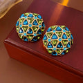 Vintage Sparkly Rhinestone Crystal Stud Earrings 6W6JER720