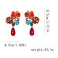Resin Flower Teardrop Earrings - DippedShop Wholesale - #9475