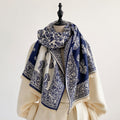 Reversible Paisley Jacquard Shawl Scarf - DippedShop Wholesale - #8979