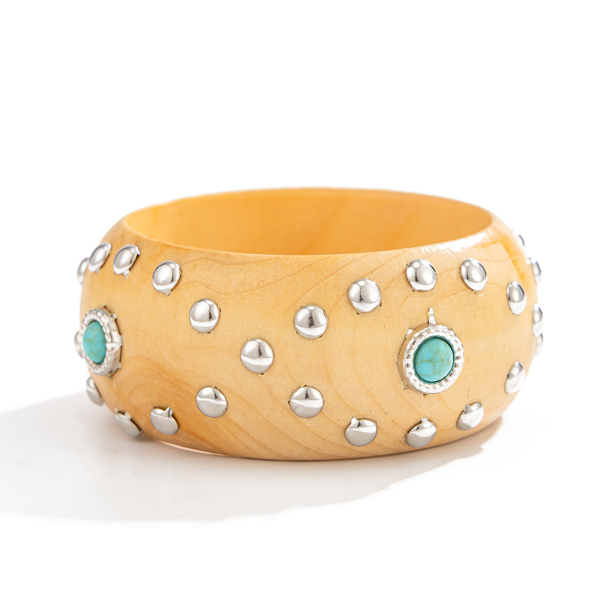 Punk Style Studded Wooden Wide - DippedShop Wholesale - #1187