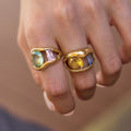 Gold Plated Zircon Open Ring - DippedShop Wholesale - #0611