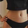 Fashion Round Beaded Double Layered Waist Chain 8ZA6JBC98T