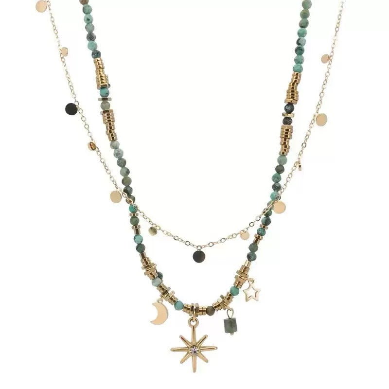 Vintage Starburst Pendant Necklace - DippedShop Wholesale - #6339