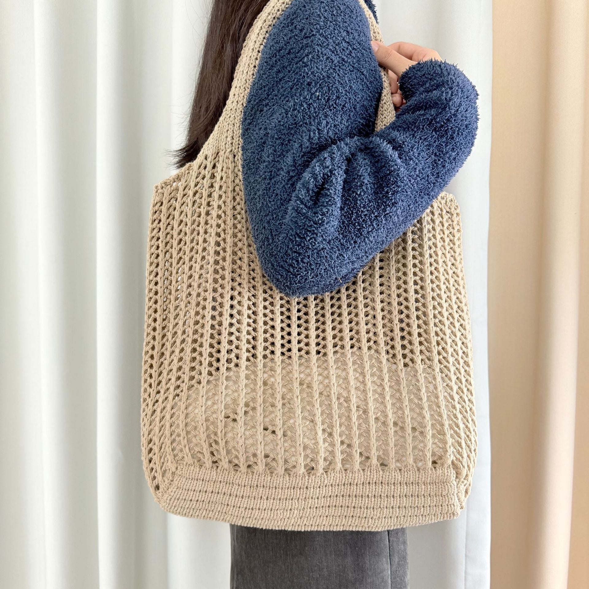 Solid Large Hollow Tote - DippedShop Wholesale - #5651