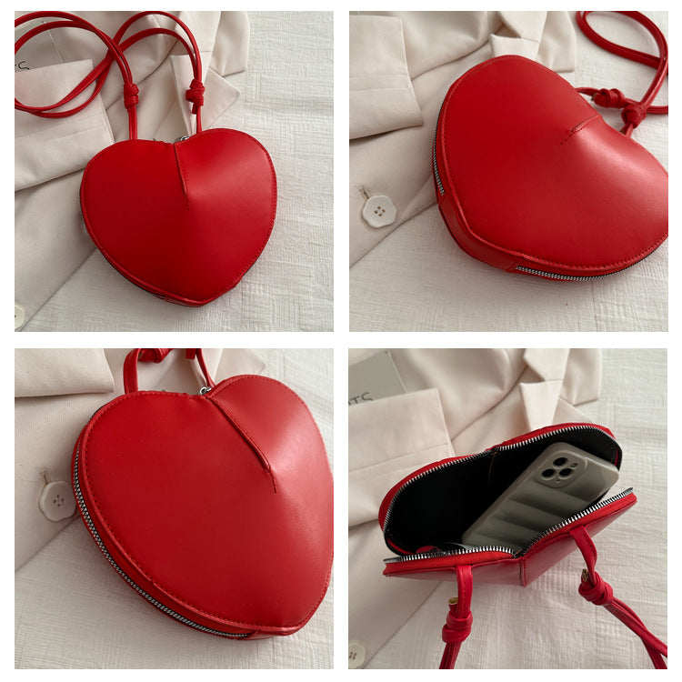 Heart-Shaped Crossbody Bag - DippedShop Wholesale - #1251