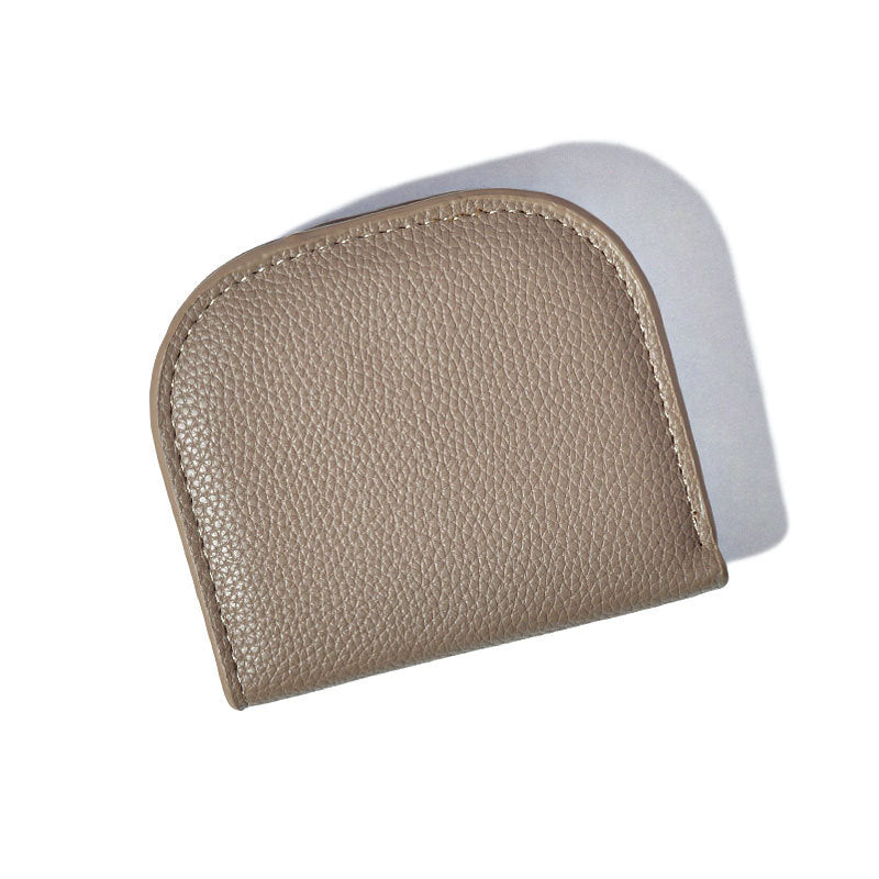 Minimalist Solid Color Semicircle Coin Purse Wallet 6S10BWB131