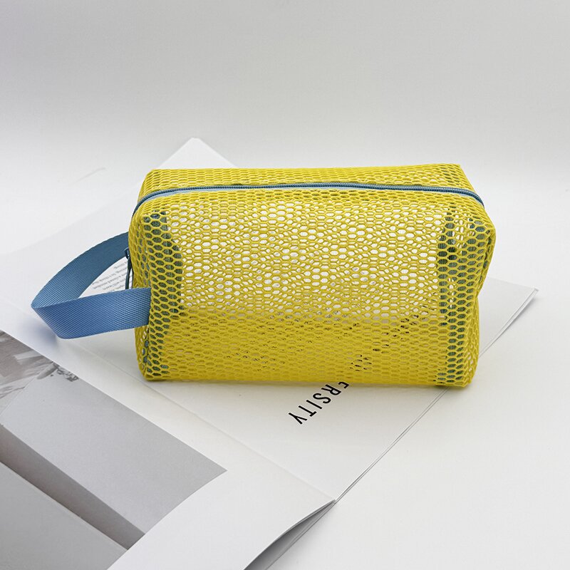 Dopamine Color Block Mesh Large Capacity Makeup Bag MK2BW6S10BOB96