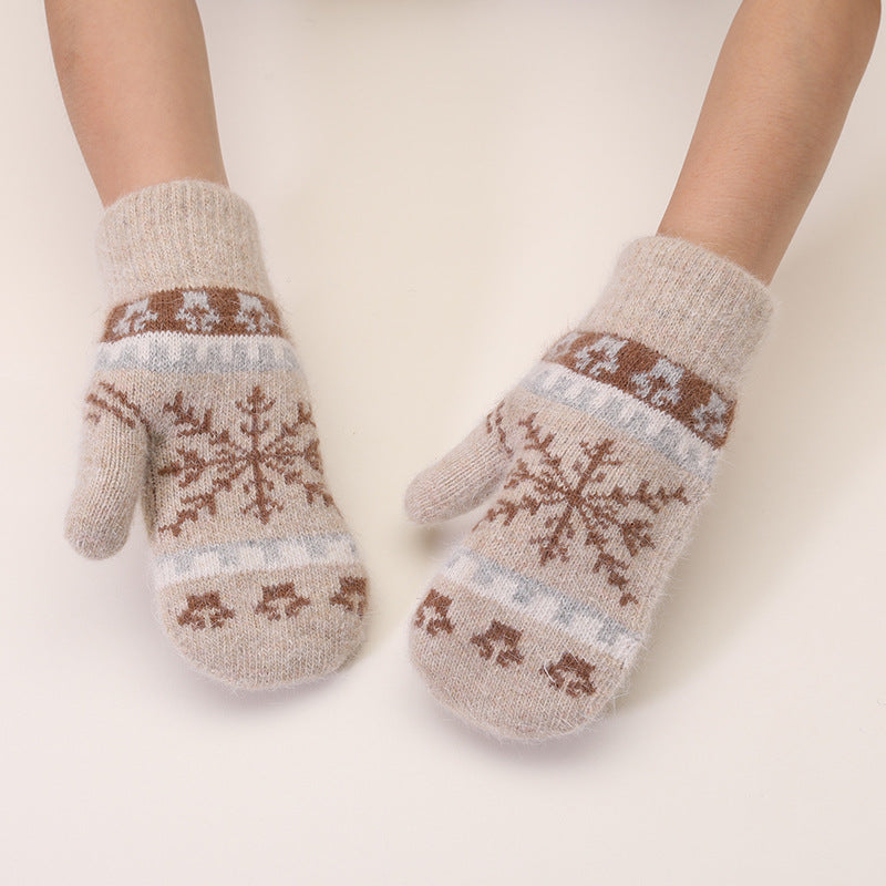 Snowflake Knit Mittens - DippedShop Wholesale - #1699