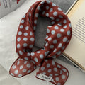 Retro Polka Dots Print Square Silk Scarf MK2BLW6W6NSI34